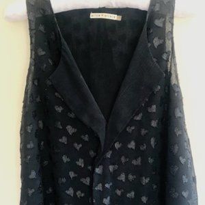 Alice and Olivia Shimmer and Heart print shirt